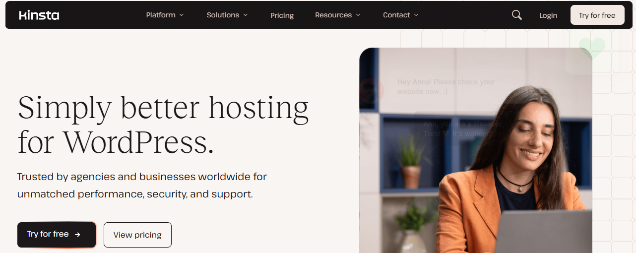 Kinsta Homepage