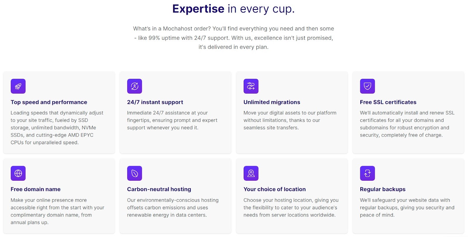 Mochahost Features