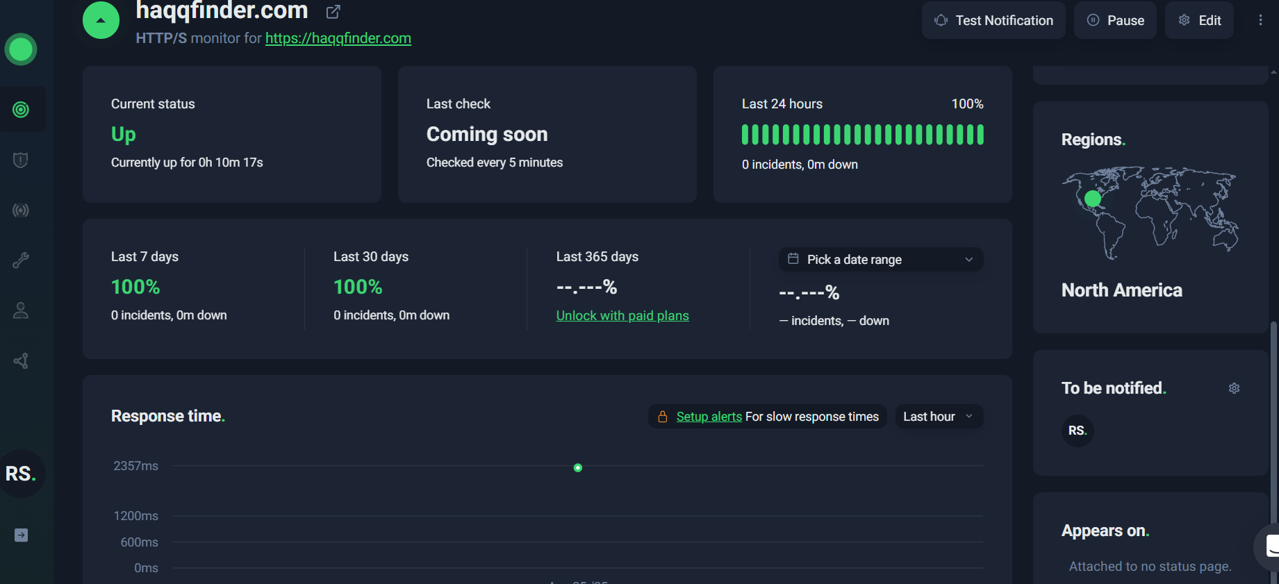 Mochahost Uptime Monitor Report
