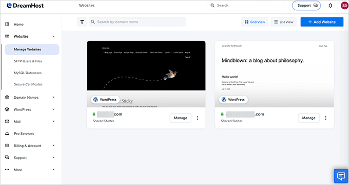 DreamHost Account Management