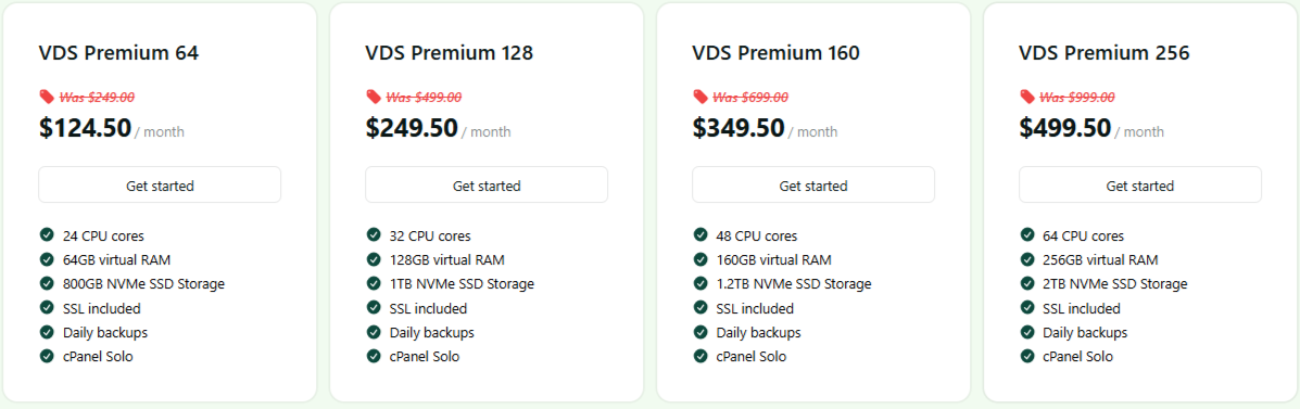 Managed VDS Hosting Plans