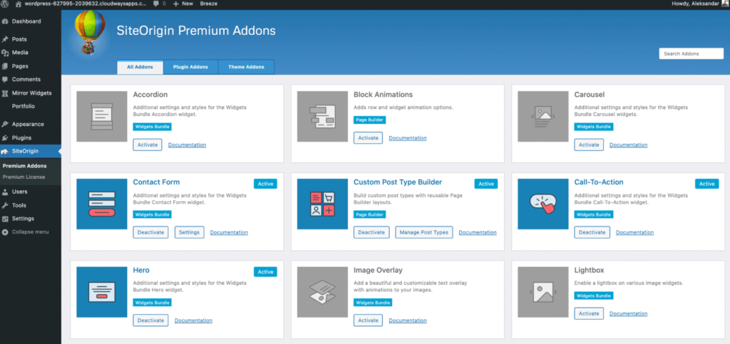 SiteOrigin Page Builder