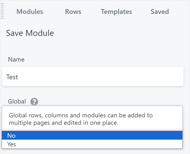 module saving on beaver builder
